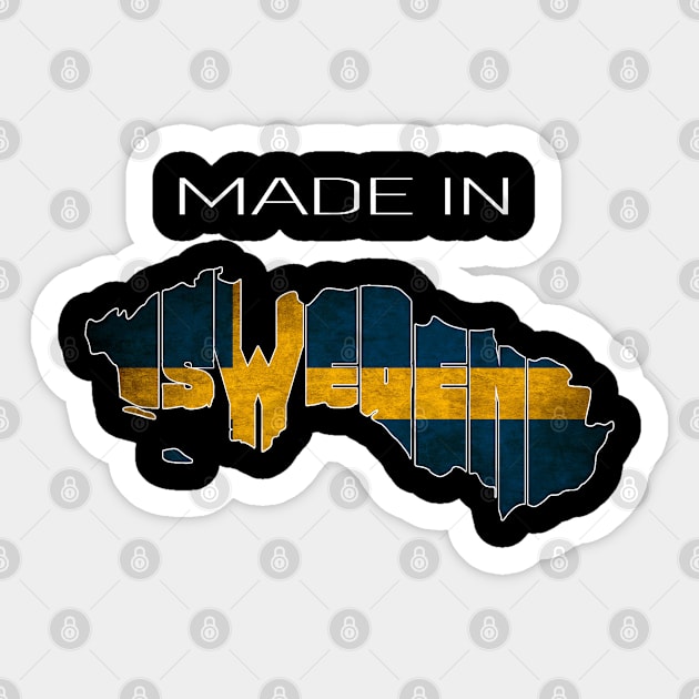 Made in Sweden. Stockholm. Swedish. Perfect present for mom mother dad father friend him or her Sticker by SerenityByAlex